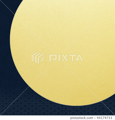 Japanese-Japanese pattern-Japanese style-background-gold foil-wave 44174733