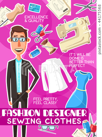 Vector fashion designer man profession Vector fashion designer man profession 44175568