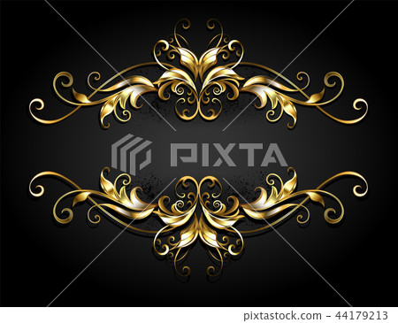 symmetrical gold frame scroll 44179213