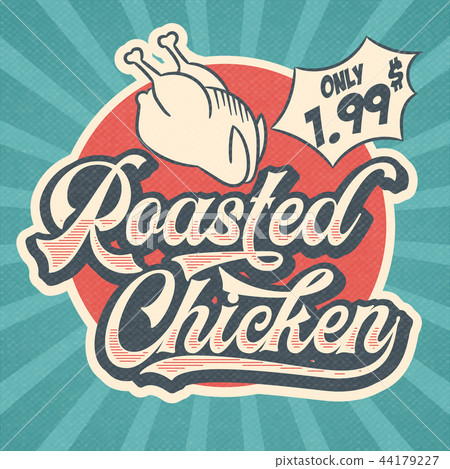 Retro advertising restaurant sign 44179227