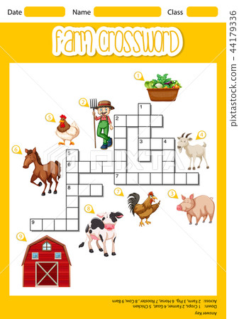 A farm crossword sheet A farm crossword sheet 44179336