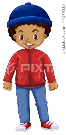 A young african boy on white background 44179339