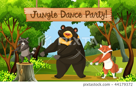 Jungle dance park scene 44179372