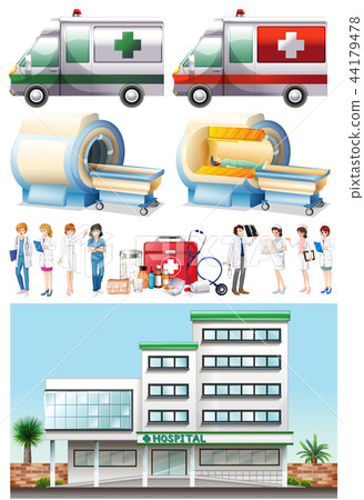 Hospital and medical elements Hospital and medical elements 44179478