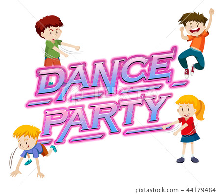 A dance party logo A dance party logo 44179484