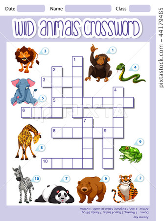 Wild animals crossword template Wild animals crossword template 44179485
