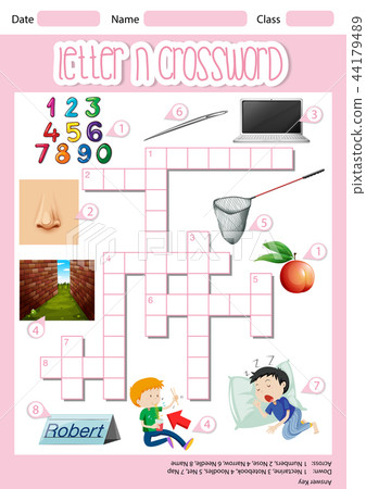 Letter N crossword concept Letter N crossword concept 44179489
