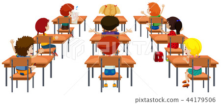Student in the classroom isolated 44179506