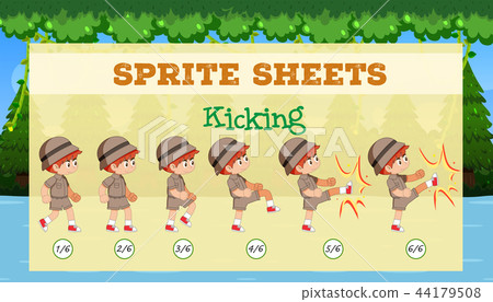 Spirte sheet boy kicking Spirte sheet boy kicking 44179508