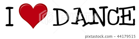 I love dance icon on white background 44179515