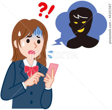 Female student smartphone trouble Female student smartphone trouble 44181567