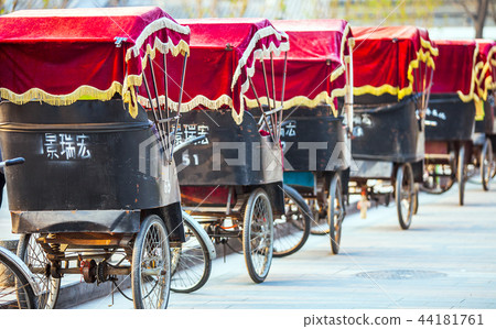 Rickshaw in Beijing China on March 28, 2017 Rickshaw in Beijing China on March 28, 2017 44181761