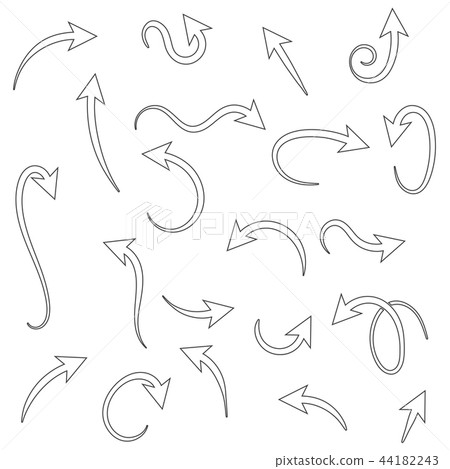 Arrows. Hand written filigree set Arrows. Hand written filigree set 44182243