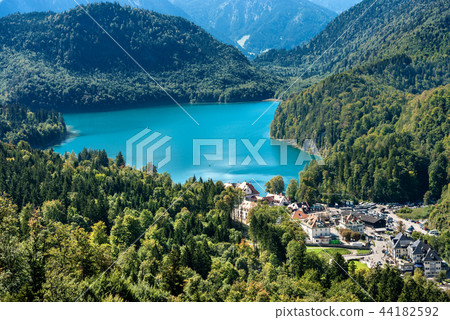 Alpsee and Hohenschwangau Village Bavaria Germany 44182592