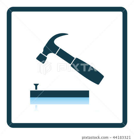 Icon of hammer beat to nail 44183321