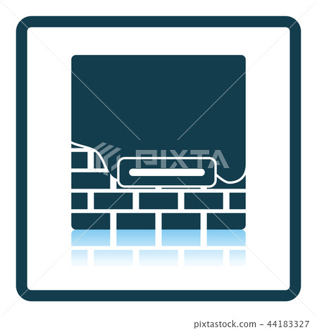 Icon of plastered brick wall 44183327