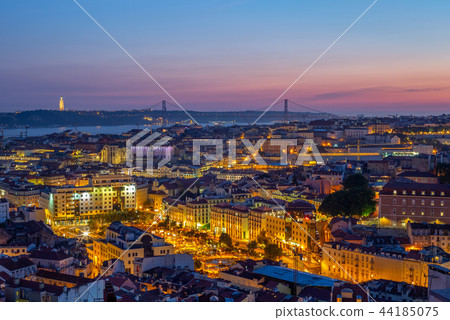 skyline of lisbon at twilight in portugal 44185075