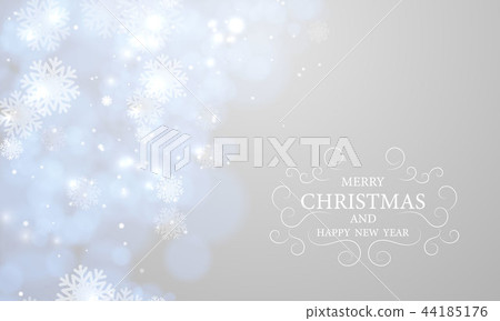 Christmas lights bokeh background with party vecto 44185176