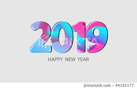 2019 Happy New Year concept. 44185177