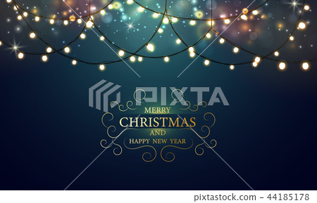 Christmas Glowing light bokeh background 44185178
