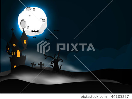 Castle Halloween Banner background. 44185227