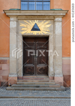 old Church door in Stockholm 44185669