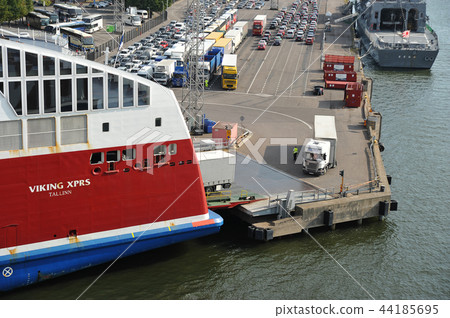 loading of cars trucks to ferry Viking Express loading of cars trucks to ferry Viking Express 44185695