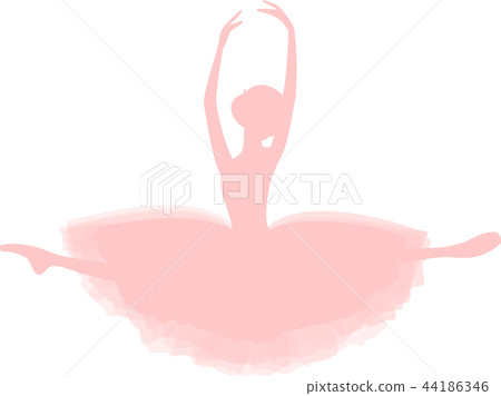 Ballet ballerina giselle silhouette pink jump 44186346
