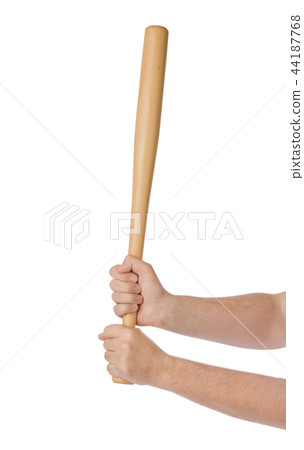 Hands with baseball bat Hands with baseball bat 44187768