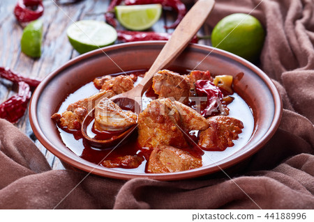 Carne Adobada in a bowl, close-up 44188996
