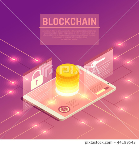 Electronic Currency Isometric Background Electronic Currency Isometric Background 44189542