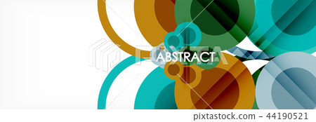 Overlapping circles design background 44190521