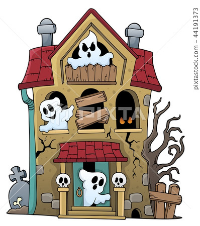 Haunted house with ghosts theme 1 44191373