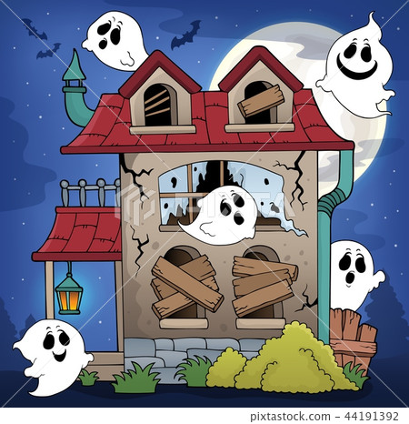 Derelict house and ghosts theme 1 Derelict house and ghosts theme 1 44191392