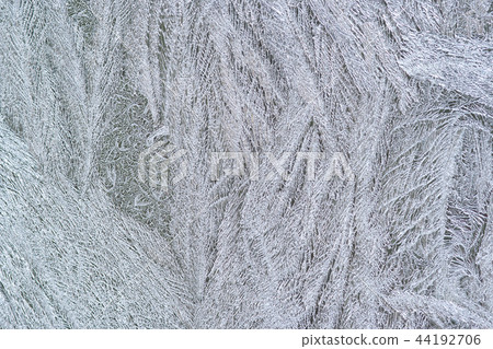 Frost flower on the window Frost flower on the window 44192706