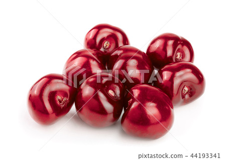 Sweet red cherries isolated on white background macro Sweet red cherries isolated on white background macro 44193341
