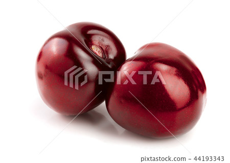 Sweet red cherries isolated on white background macro. Sweet red cherries isolated on white background macro. 44193343