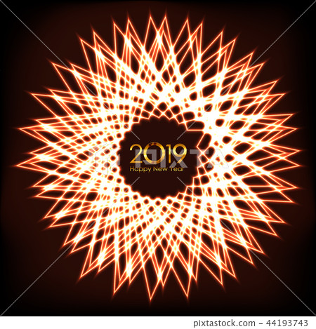 2019 Happy New Year and Marry Christmas Background. Vector Illustration 44193743