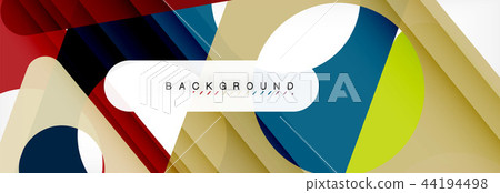 Abstract geometric background. Modern overlapping triangles. Unusual color shapes for your message 44194498