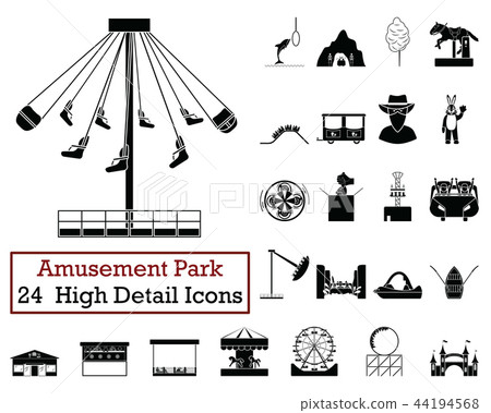 Set of 24 Amusement Park Icons Set of 24 Amusement Park Icons 44194568