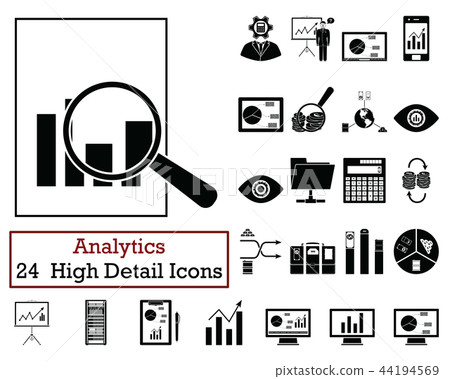 Set of 24  Analytics  Icons 44194569