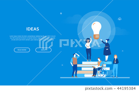 Bright ideas - flat design style colorful banner 44195384