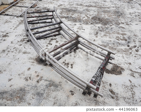 Dolly tracks for a film or video camera. Dolly tracks for a film or video camera. 44196063