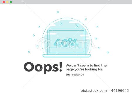 Error 404 Unavailable Web Page Concept Stock Illustration