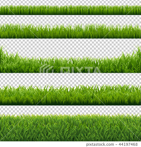 Green Grass Borders Set Background Transparent  44197468