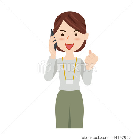 Business Woman Casual Business Woman Smartphone Business Woman Casual Business Woman Smartphone 44197902