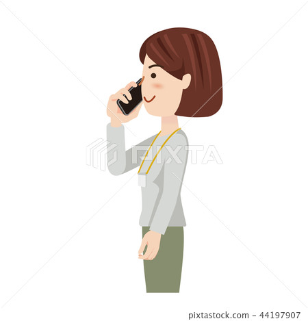 Business Woman Casual Business Woman Smartphone Business Woman Casual Business Woman Smartphone 44197907