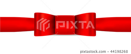 Red Bow tie, red ribbon for Holiday, Christmas Red Bow tie, red ribbon for Holiday, Christmas 44198268