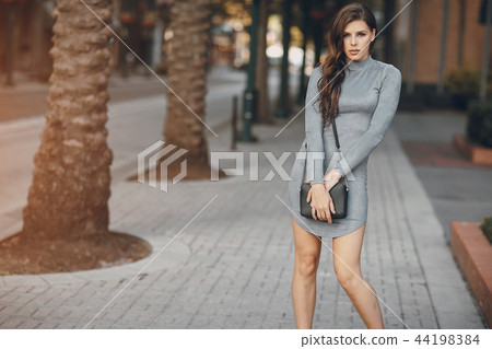 beautiful girl on the street 44198384