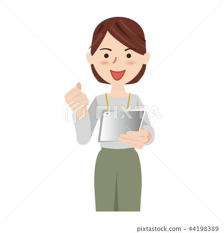 女商人偶然辦公室偶然片劑 女商人偶然辦公室偶然片劑 44198389